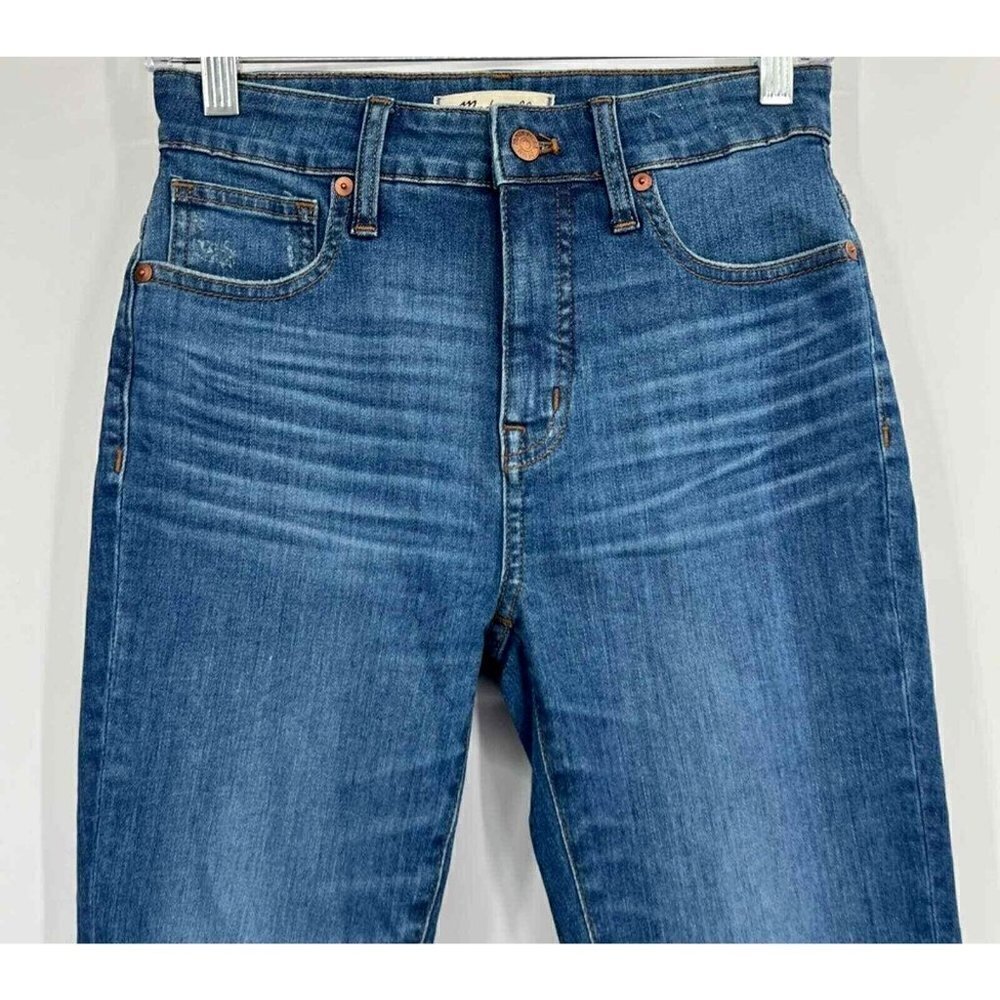 Madewell Size 25 Curvy High Rise Skinny Jeans Crop Distressed 26x25 - Picture 2 of 7
